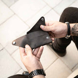 mens leather wallet thin wallet
