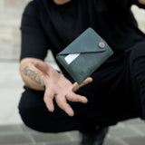 mens leather wallet minimalist